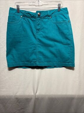 Lane Bryant Teal Mini Skort with Front Pockets
